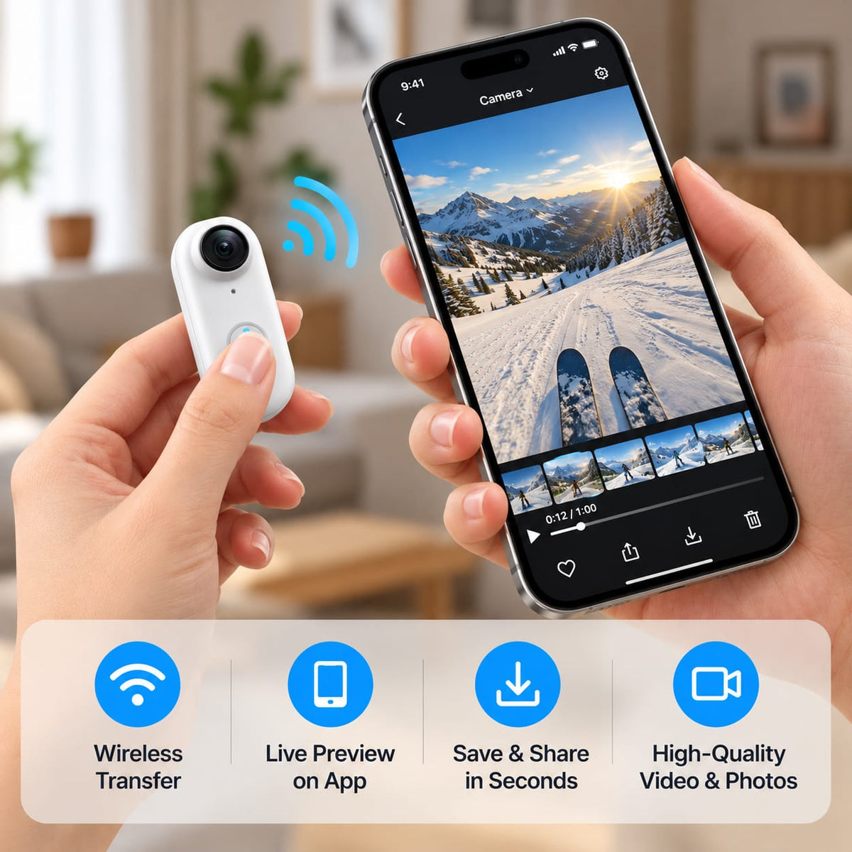 Clipz - Hands-Free Magnetic Action Camera