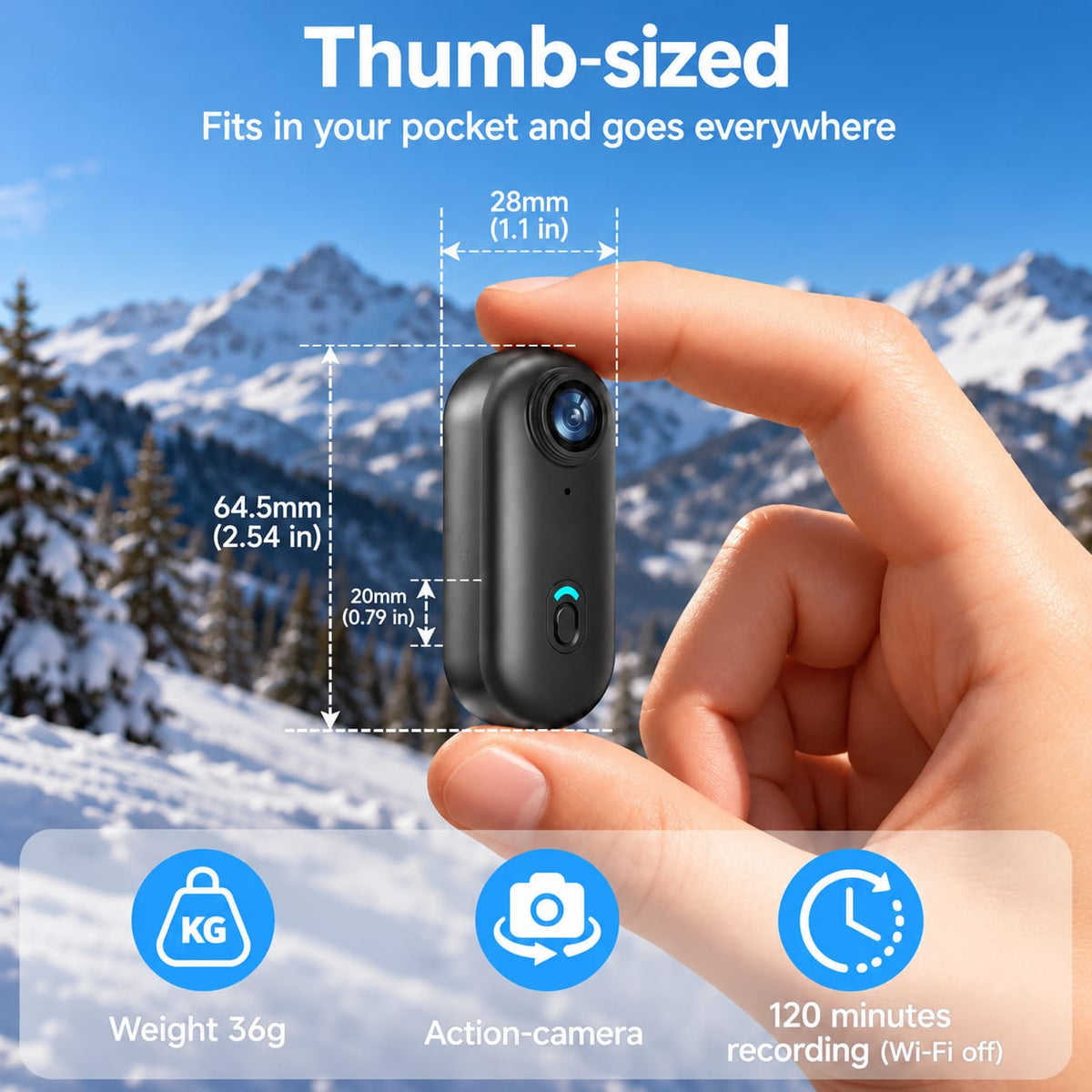 Clipz - Hands-Free Magnetic Action Camera