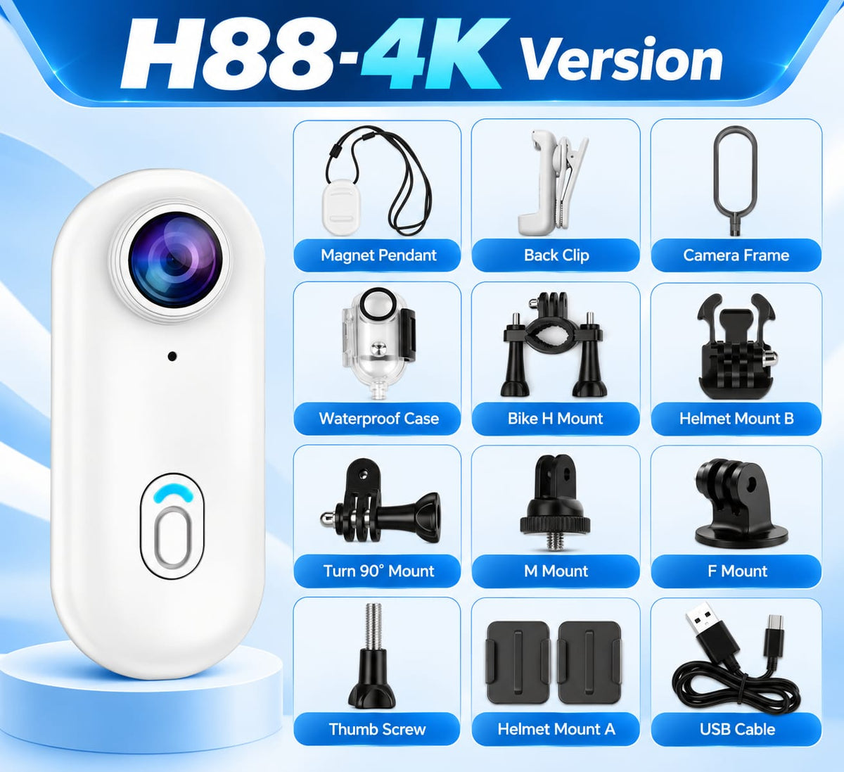 Clipz - Hands-Free Magnetic Action Camera