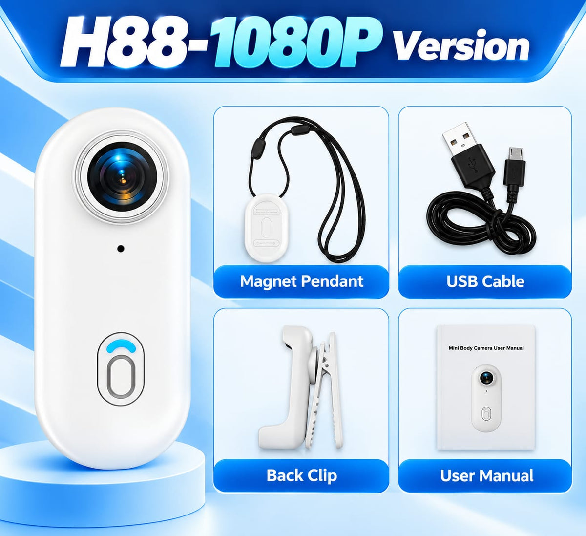 Clipz - Hands-Free Magnetic Action Camera