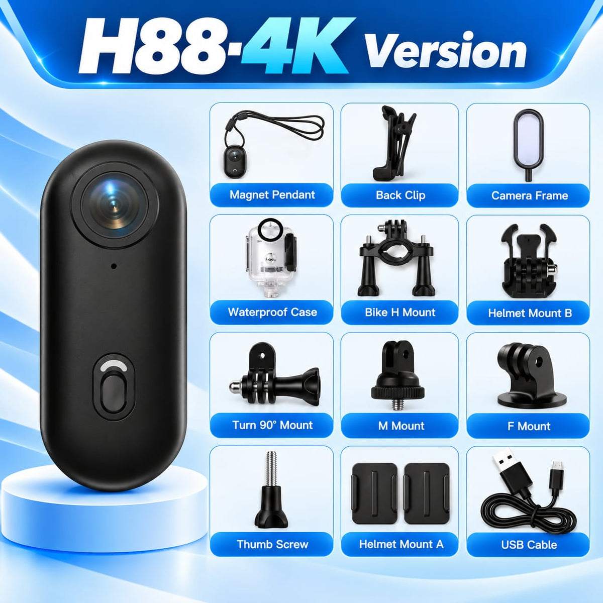 Clipz - Hands-Free Magnetic Action Camera