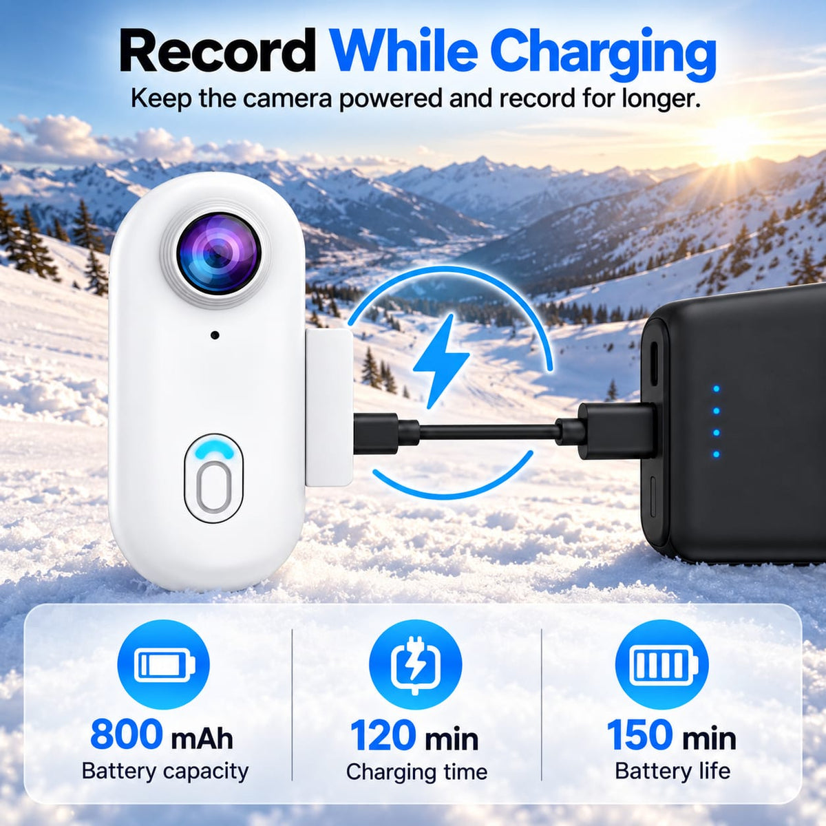 Clipz - Hands-Free Magnetic Action Camera